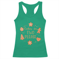 Christmas Pregnant Racerback Tank Top Cookies For Two Please Pregnancy Announcement - Wonder Print Shop