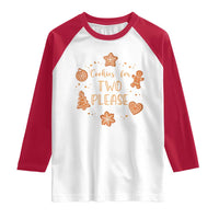 Christmas Pregnant Raglan Shirt Cookies For Two Please Pregnancy Announcement - Wonder Print Shop