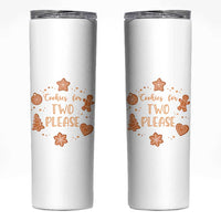 Christmas Pregnant Skinny Tumbler Cookies For Two Please Pregnancy Announcement - Wonder Print Shop