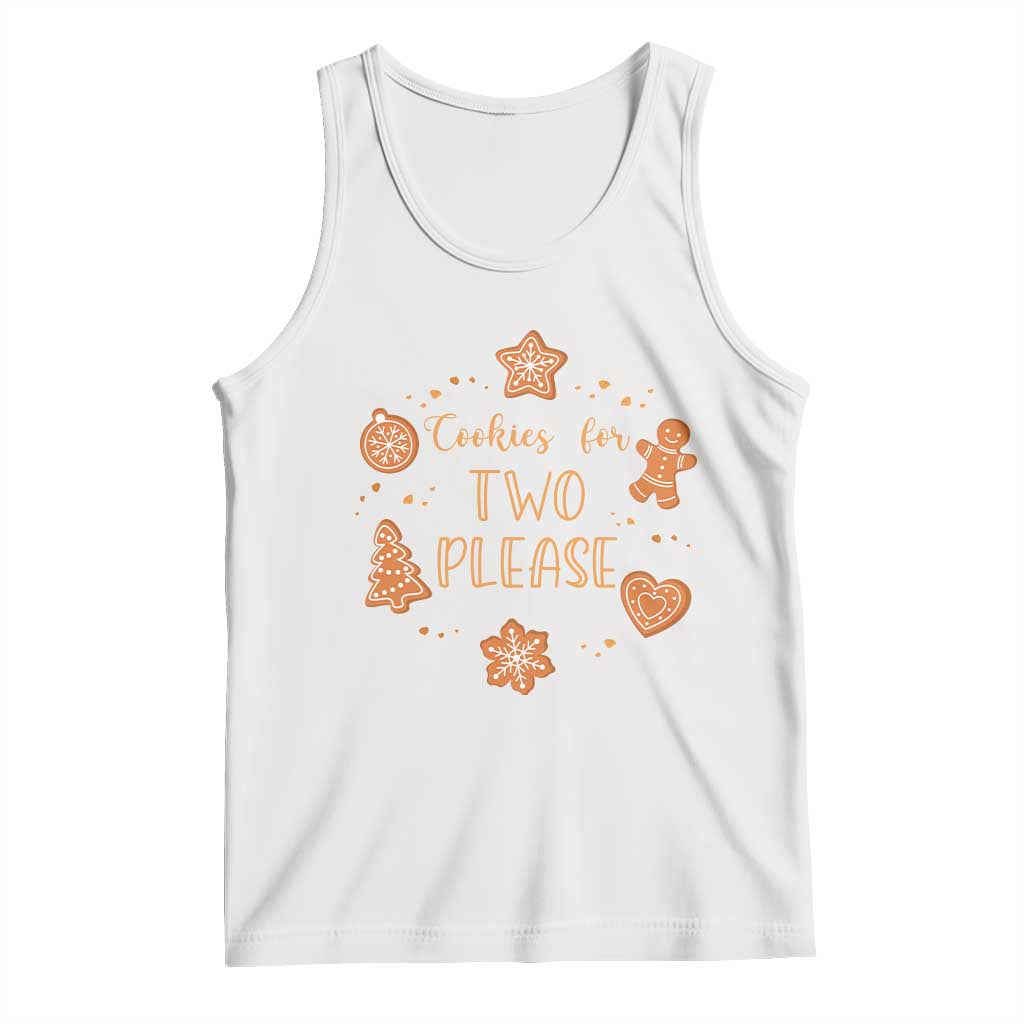 Christmas Pregnant Tank Top Cookies For Two Please Pregnancy Announcement - Wonder Print Shop