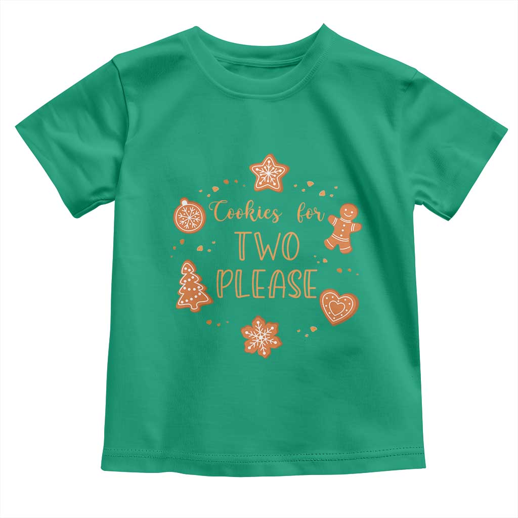 Christmas Pregnant Toddler T Shirt Cookies For Two Please Pregnancy Announcement - Wonder Print Shop