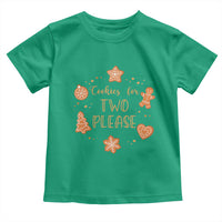 Christmas Pregnant Toddler T Shirt Cookies For Two Please Pregnancy Announcement - Wonder Print Shop