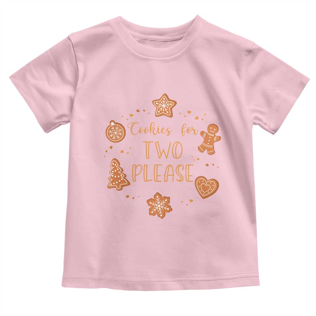 Christmas Pregnant Toddler T Shirt Cookies For Two Please Pregnancy Announcement - Wonder Print Shop