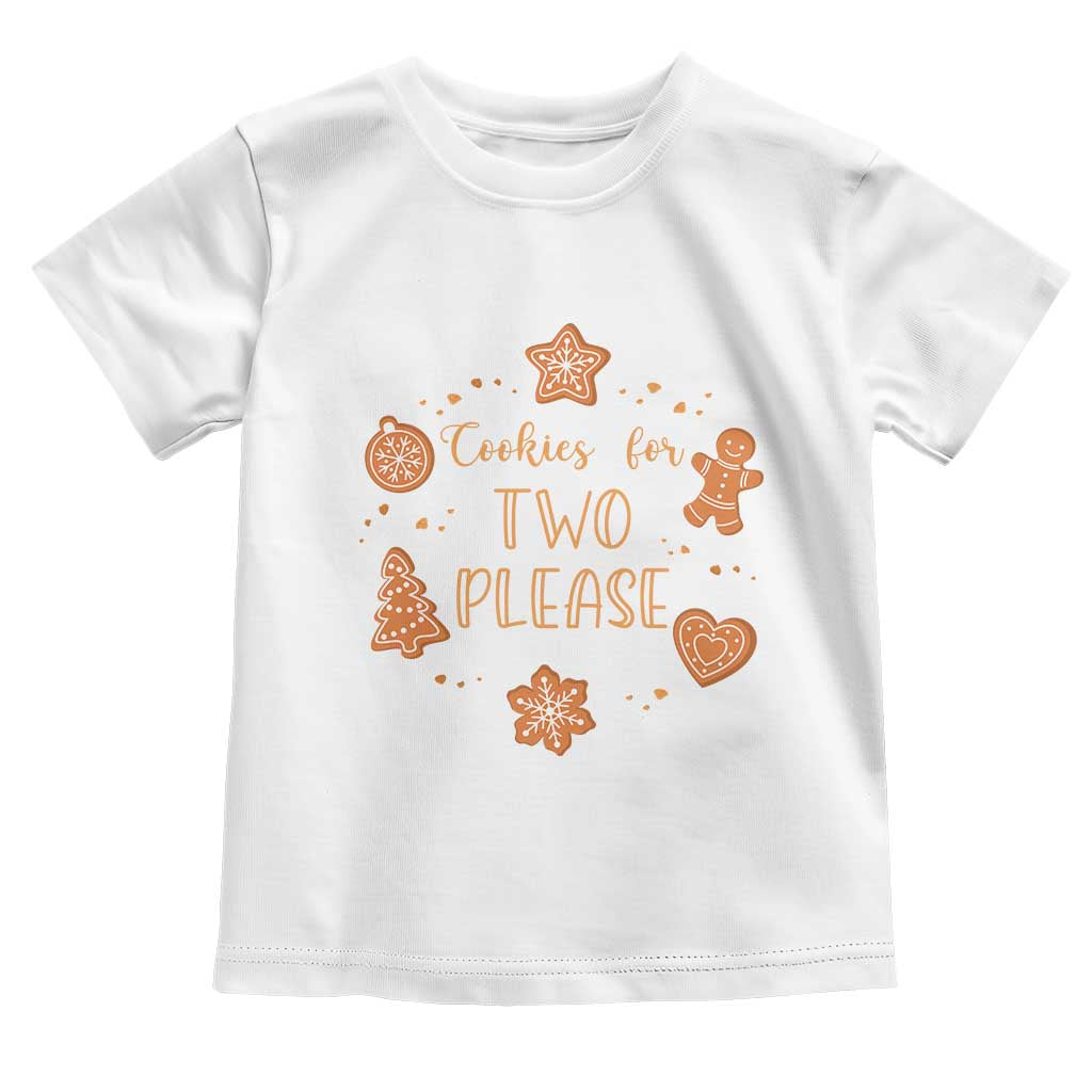 Christmas Pregnant Toddler T Shirt Cookies For Two Please Pregnancy Announcement - Wonder Print Shop