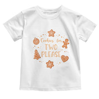 Christmas Pregnant Toddler T Shirt Cookies For Two Please Pregnancy Announcement - Wonder Print Shop