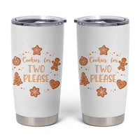 Christmas Pregnant Tumbler Cup Cookies For Two Please Pregnancy Announcement - Wonder Print Shop
