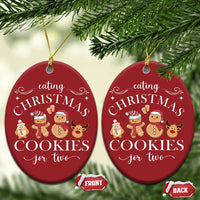 Pregnancy Announcement Christmas Ornament Eating Xmas Cookies For Two Maternity Gift - Wonder Print Shop