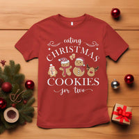 Christmas Pregnancy Announcement T Shirt Eating Xmas Cookies For Two Maternity Gift - Wonder Print Shop
