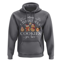 Christmas Pregnancy Announcement Hoodie Eating Xmas Cookies For Two Maternity Gift