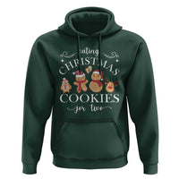Christmas Pregnancy Announcement Hoodie Eating Xmas Cookies For Two Maternity Gift