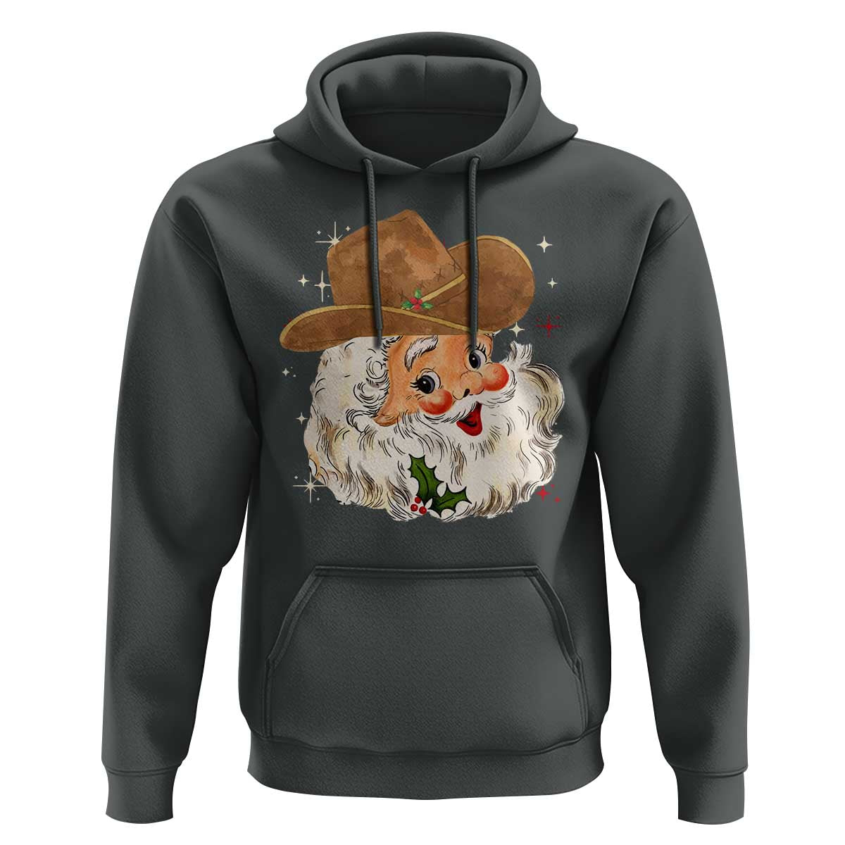 Christmas Cowboy Hoodie Santa Claus Vintage 90s Western Country Music Outfit