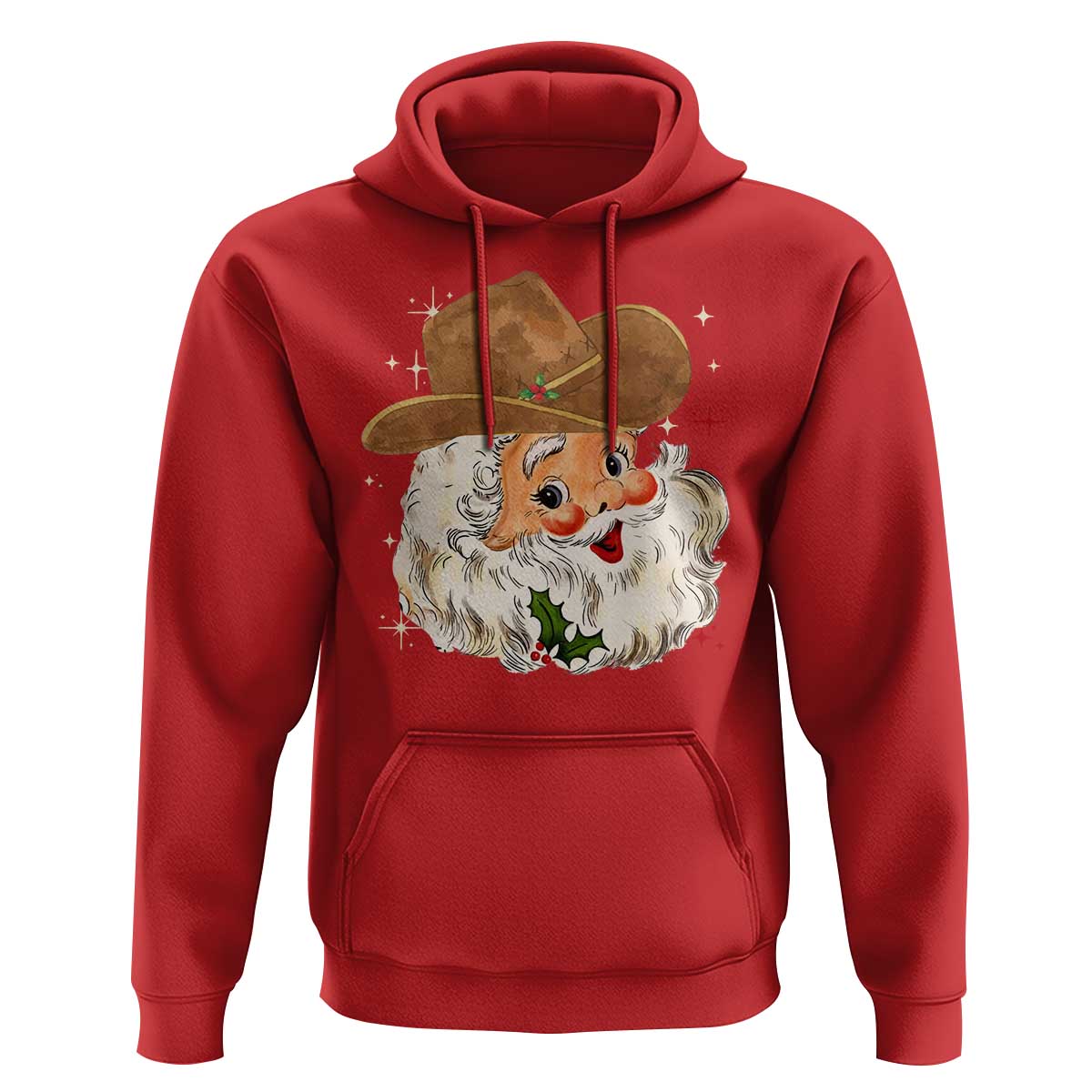 Christmas Cowboy Hoodie Santa Claus Vintage 90s Western Country Music Outfit
