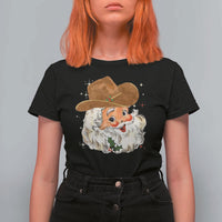 Christmas Cowboy T Shirt For Women Santa Claus Vintage 90s Western Country Music Outfit - Wonder Print Shop