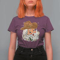Christmas Cowboy T Shirt For Women Santa Claus Vintage 90s Western Country Music Outfit - Wonder Print Shop