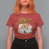 Christmas Cowboy T Shirt For Women Santa Claus Vintage 90s Western Country Music Outfit - Wonder Print Shop