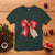 Christmas Pregnancy Announcement T Shirt Coquette Bow Xmas Maternity Gift - Wonder Print Shop