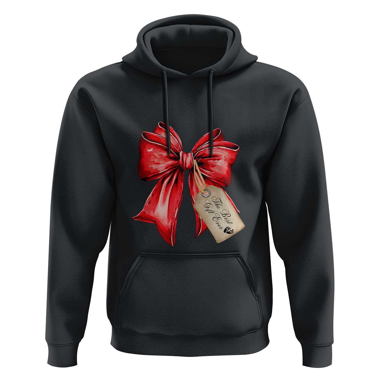 Christmas Pregnancy Announcement Hoodie Coquette Bow Xmas Maternity Gift