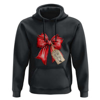 Christmas Pregnancy Announcement Hoodie Coquette Bow Xmas Maternity Gift