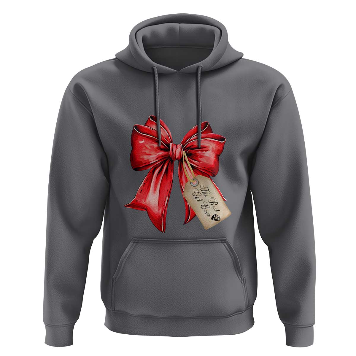 Christmas Pregnancy Announcement Hoodie Coquette Bow Xmas Maternity Gift