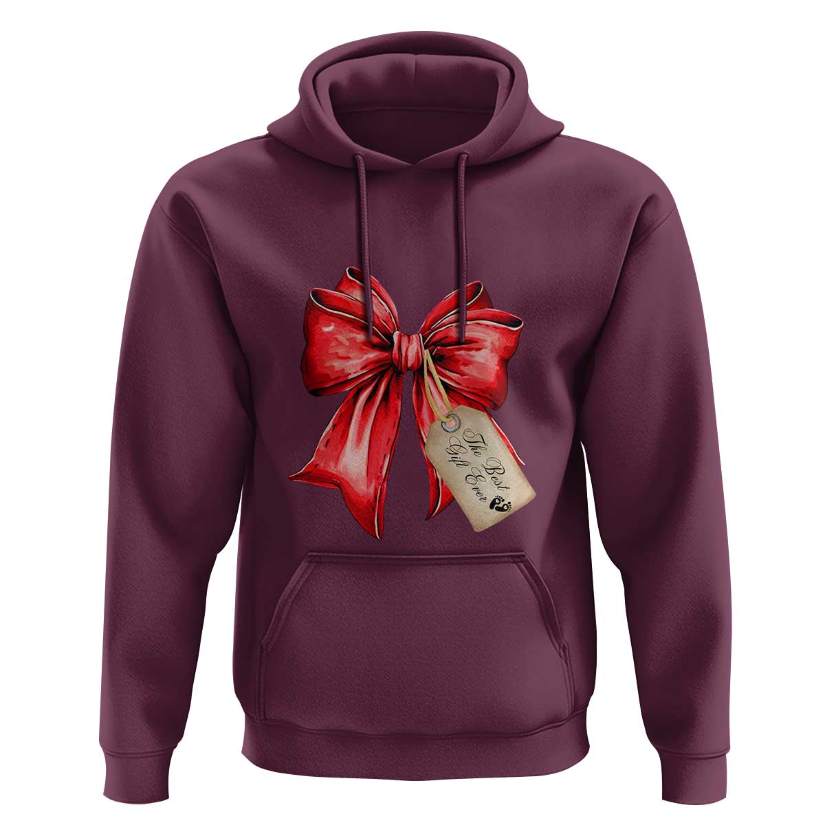 Christmas Pregnancy Announcement Hoodie Coquette Bow Xmas Maternity Gift