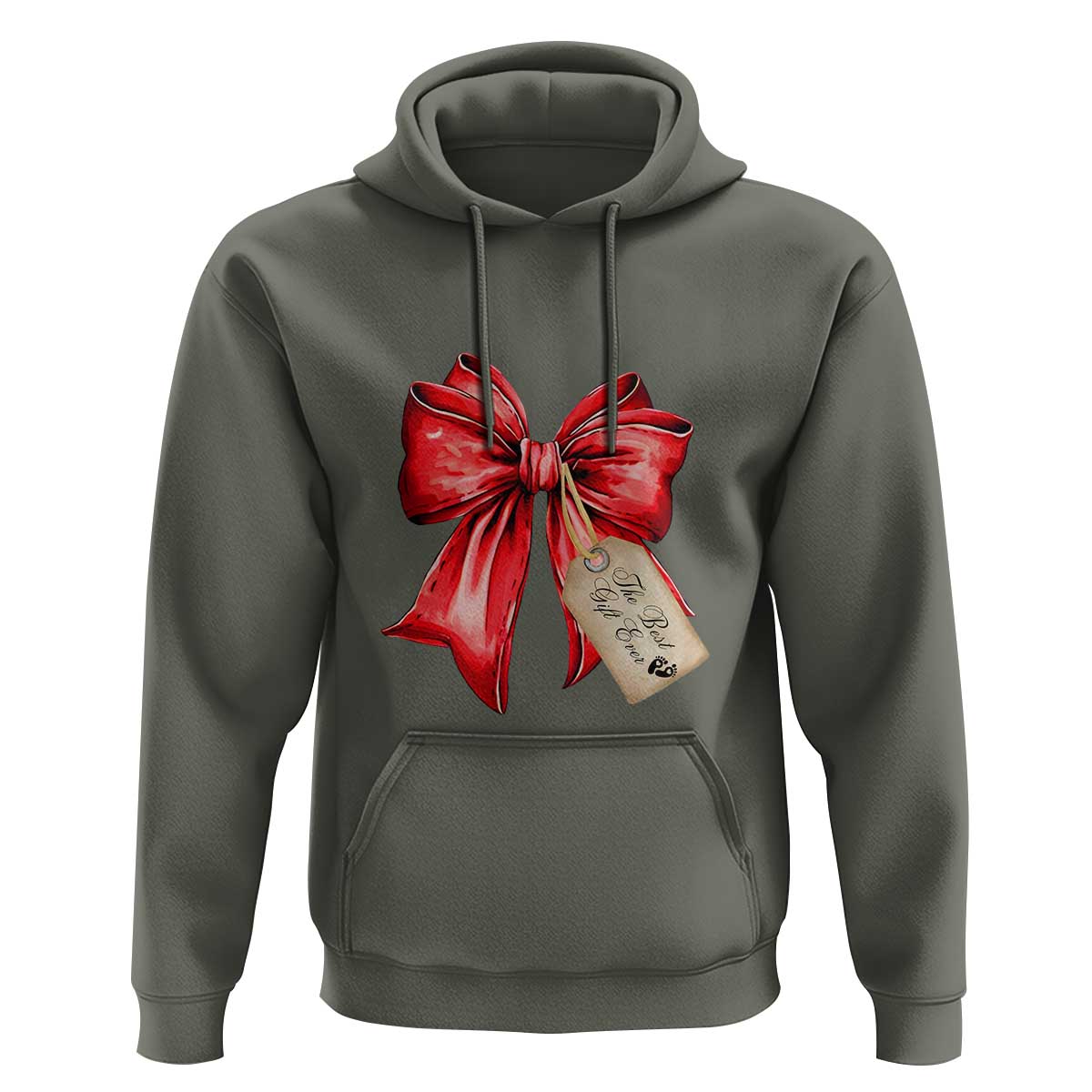 Christmas Pregnancy Announcement Hoodie Coquette Bow Xmas Maternity Gift