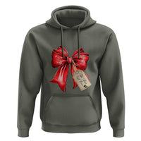 Christmas Pregnancy Announcement Hoodie Coquette Bow Xmas Maternity Gift