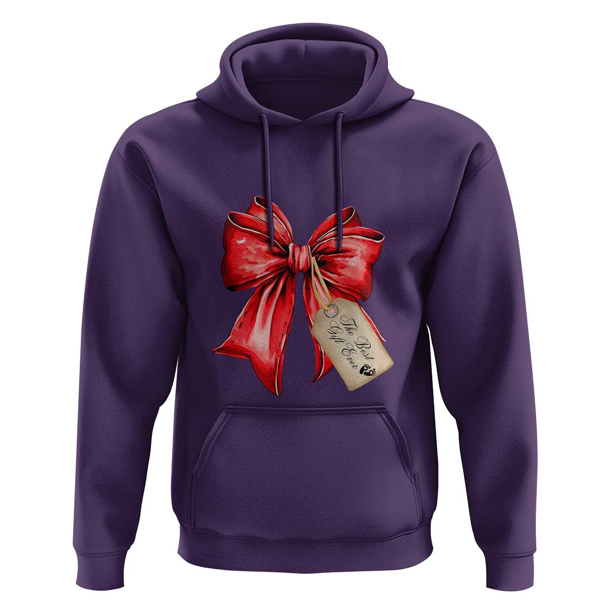 Christmas Pregnancy Announcement Hoodie Coquette Bow Xmas Maternity Gift