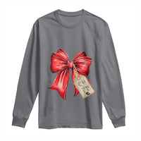 Christmas Pregnancy Announcement Long Sleeve Shirt Coquette Bow Xmas Maternity Gift