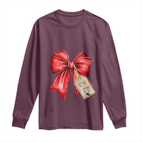 Christmas Pregnancy Announcement Long Sleeve Shirt Coquette Bow Xmas Maternity Gift