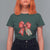 Christmas Pregnancy Announcement T Shirt For Women Coquette Bow Xmas Maternity Gift - Wonder Print Shop