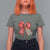 Christmas Pregnancy Announcement T Shirt For Women Coquette Bow Xmas Maternity Gift - Wonder Print Shop
