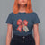 Christmas Pregnancy Announcement T Shirt For Women Coquette Bow Xmas Maternity Gift - Wonder Print Shop