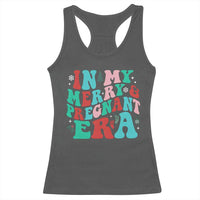 Christmas Pregnancy Announcement Racerback Tank Top Merry & Pregnant Era Cute Groovy Christmas Holiday Xmas