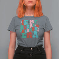 Christmas Pregnancy Announcement T Shirt For Women Merry & Pregnant Era Cute Groovy Christmas Holiday Xmas - Wonder Print Shop