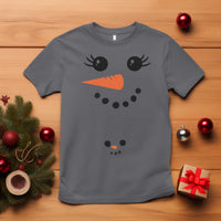 Christmas Pregnancy Announcement T Shirt Snowman Face Xmas Maternity Gift - Wonder Print Shop