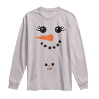 Christmas Pregnancy Announcement Long Sleeve Shirt Snowman Face Xmas Maternity Gift