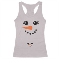 Christmas Pregnancy Announcement Racerback Tank Top Snowman Face Xmas Maternity Gift