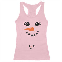 Christmas Pregnancy Announcement Racerback Tank Top Snowman Face Xmas Maternity Gift