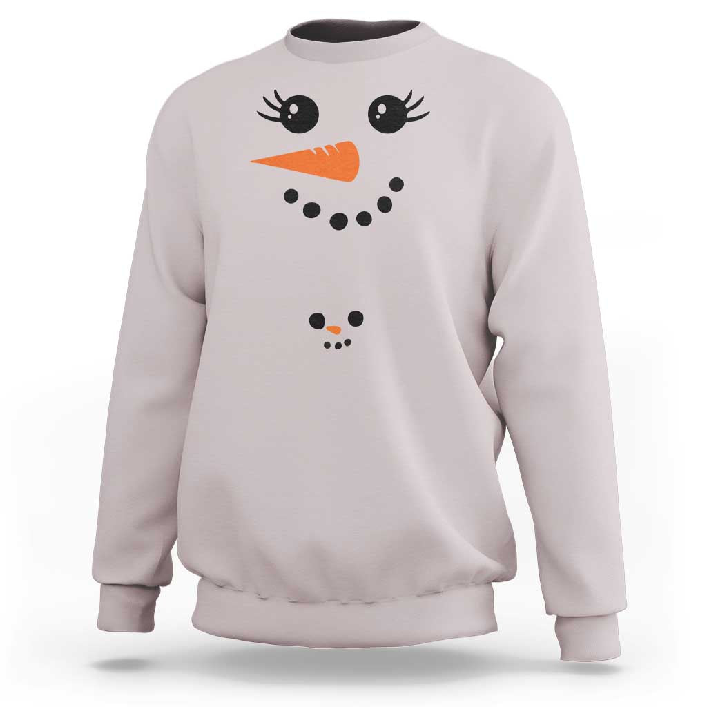 Christmas Pregnancy Announcement Sweatshirt Snowman Face Xmas Maternity Gift - Wonder Print Shop