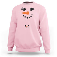Christmas Pregnancy Announcement Sweatshirt Snowman Face Xmas Maternity Gift - Wonder Print Shop