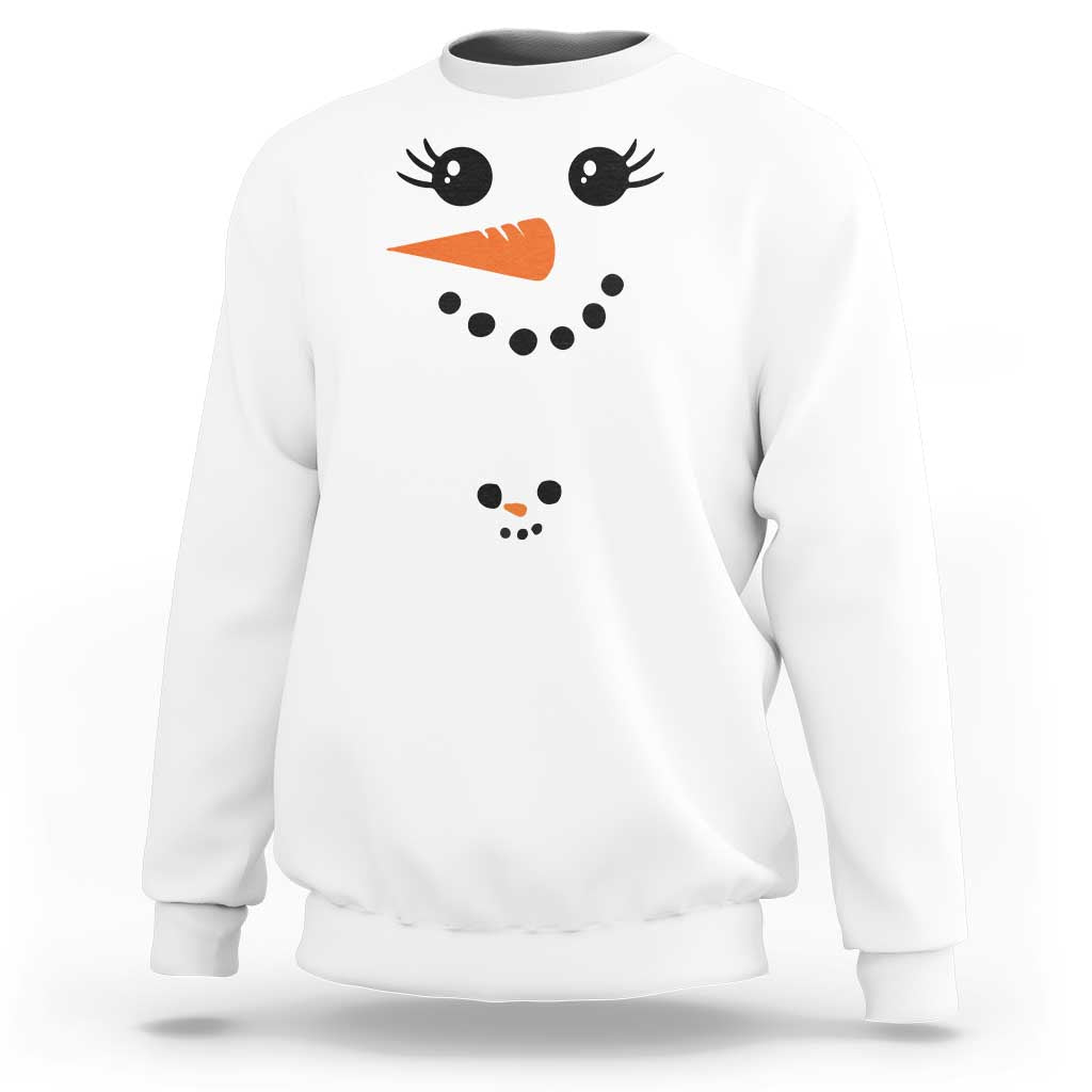 Christmas Pregnancy Announcement Sweatshirt Snowman Face Xmas Maternity Gift - Wonder Print Shop