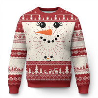 Pregnancy Announcement Ugly Christmas Sweater Snowman Face Xmas Maternity Gift - Wonder Print Shop