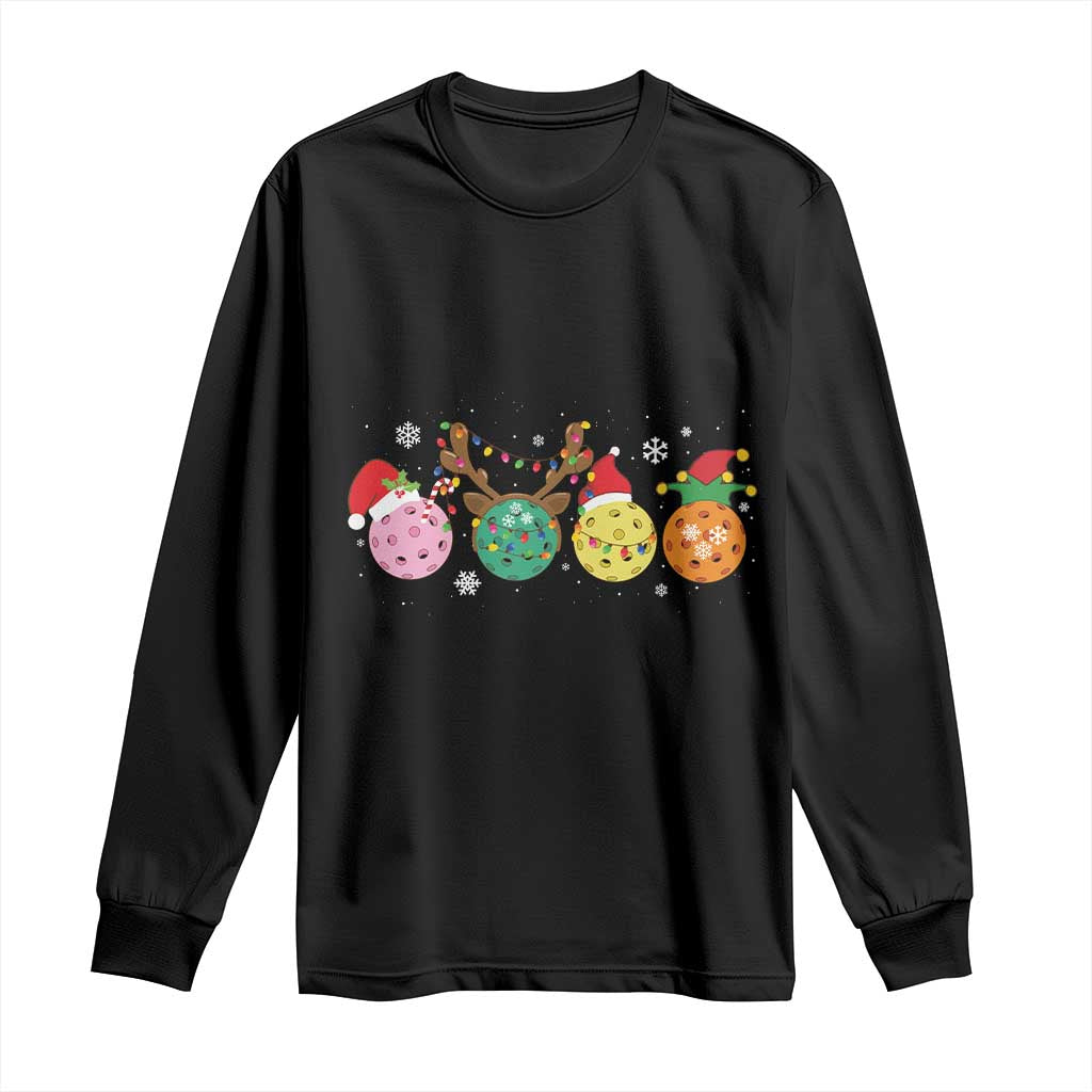 Funny Pickleball Lover Christmas Long Sleeve Shirt