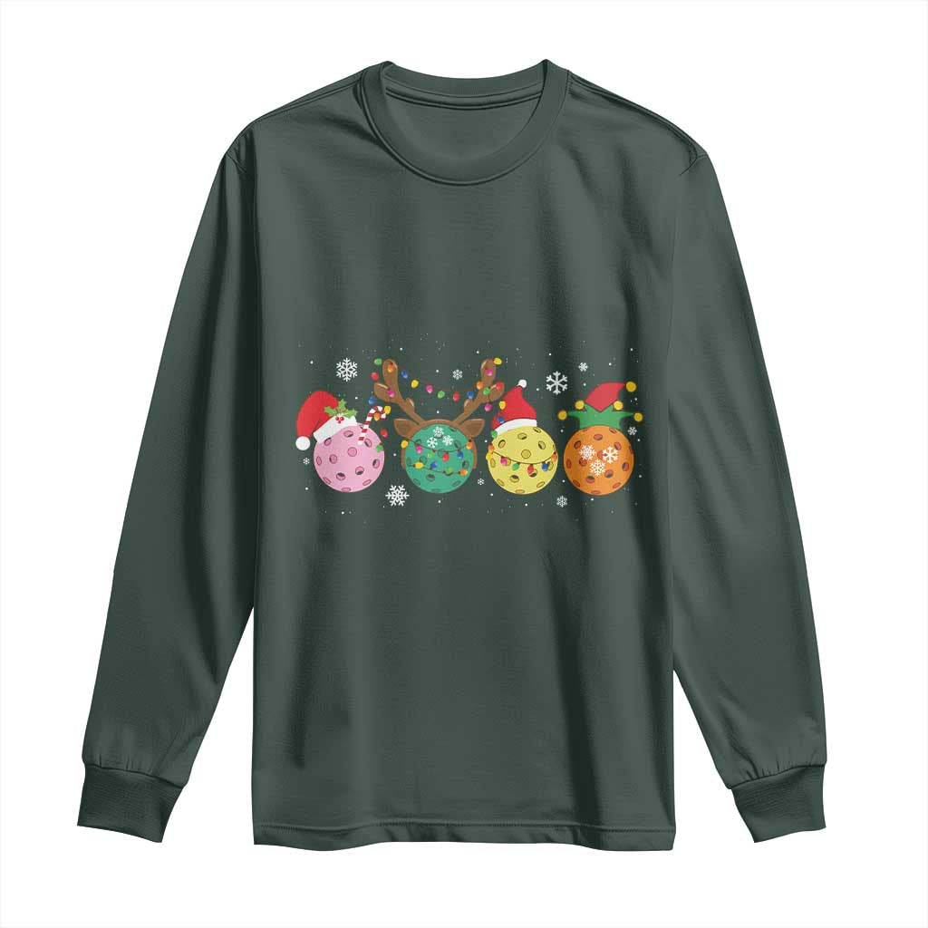 Funny Pickleball Lover Christmas Long Sleeve Shirt