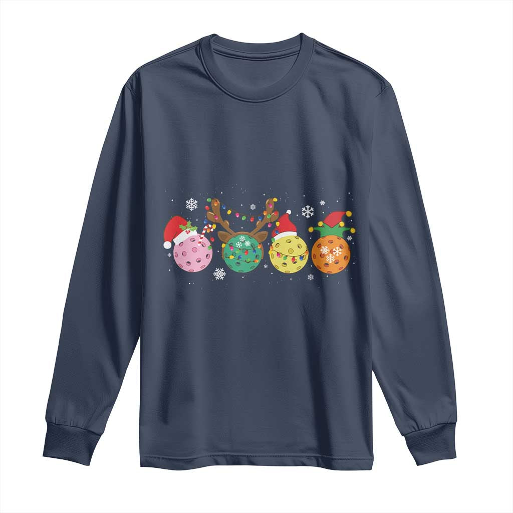 Funny Pickleball Lover Christmas Long Sleeve Shirt