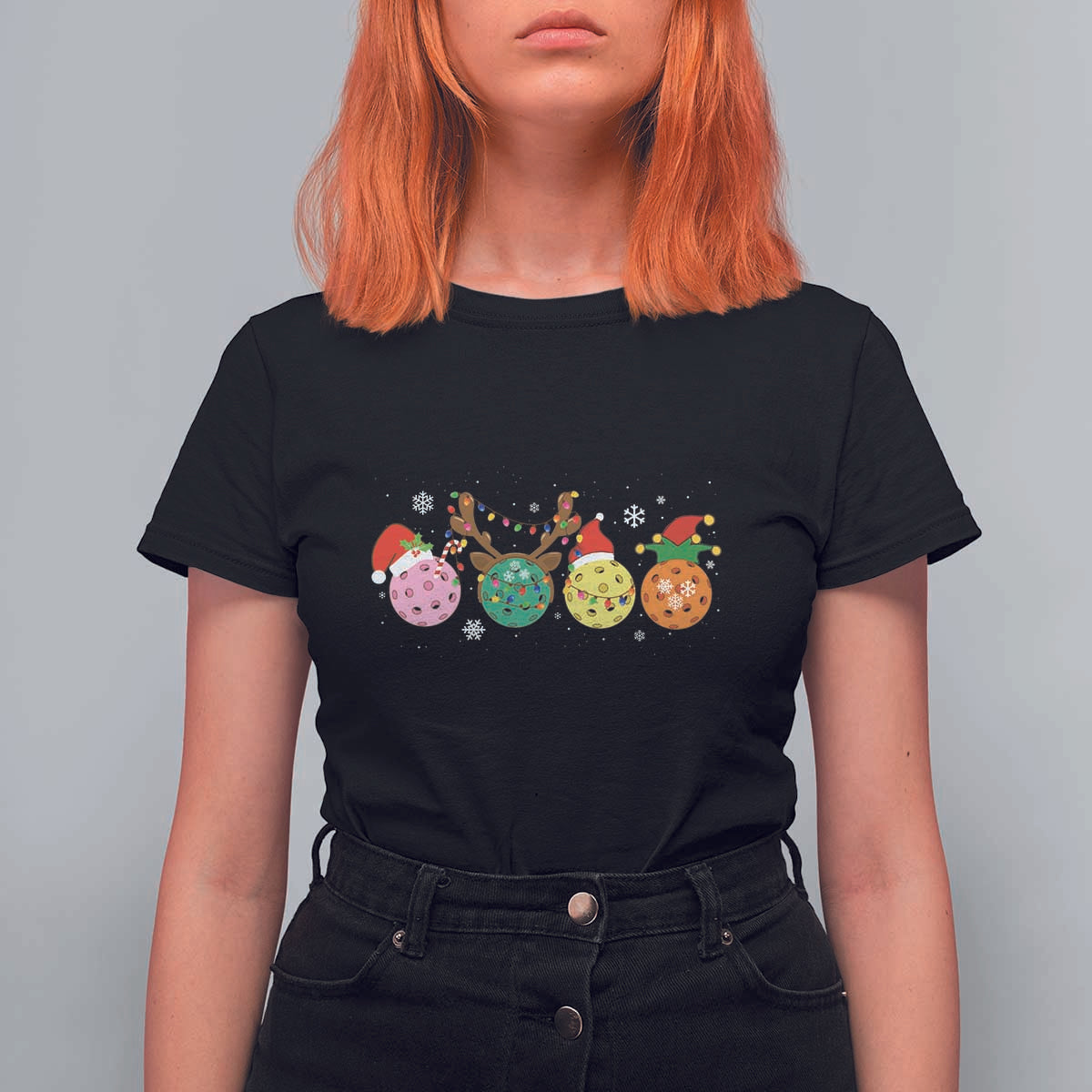 Funny Pickleball Lover Christmas T Shirt For Women - Wonder Print Shop
