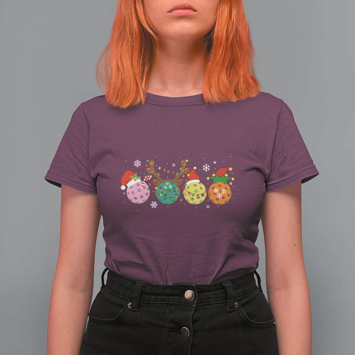 Funny Pickleball Lover Christmas T Shirt For Women - Wonder Print Shop