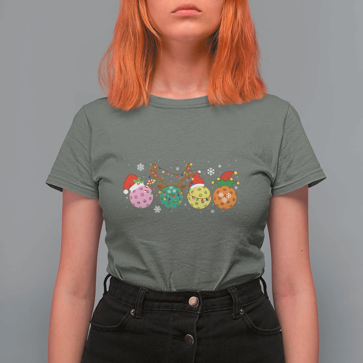 Funny Pickleball Lover Christmas T Shirt For Women - Wonder Print Shop
