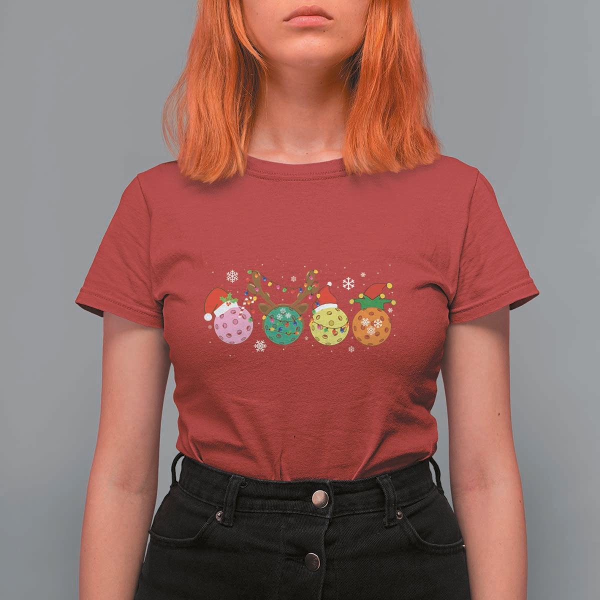 Funny Pickleball Lover Christmas T Shirt For Women - Wonder Print Shop