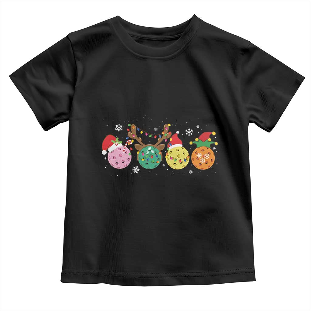 Funny Pickleball Lover Christmas Toddler T Shirt